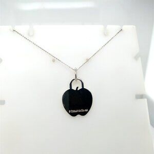 Tiffany & Co. Sterling Silver Apple Pendant Necklace